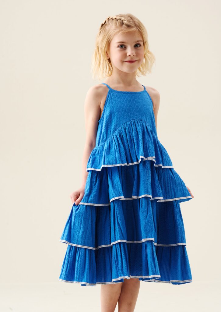 Lois Tiered Seersucker Dress - Angel and Rocket summer