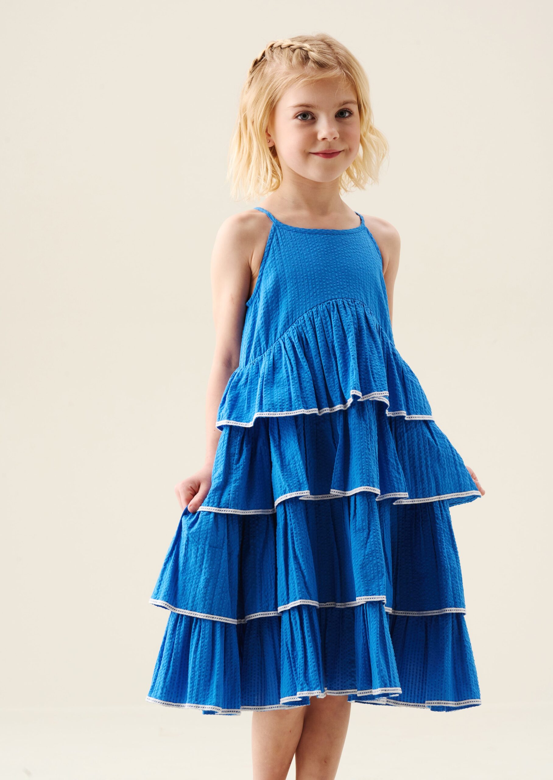 Lois Tiered Seersucker Dress - Angel and Rocket