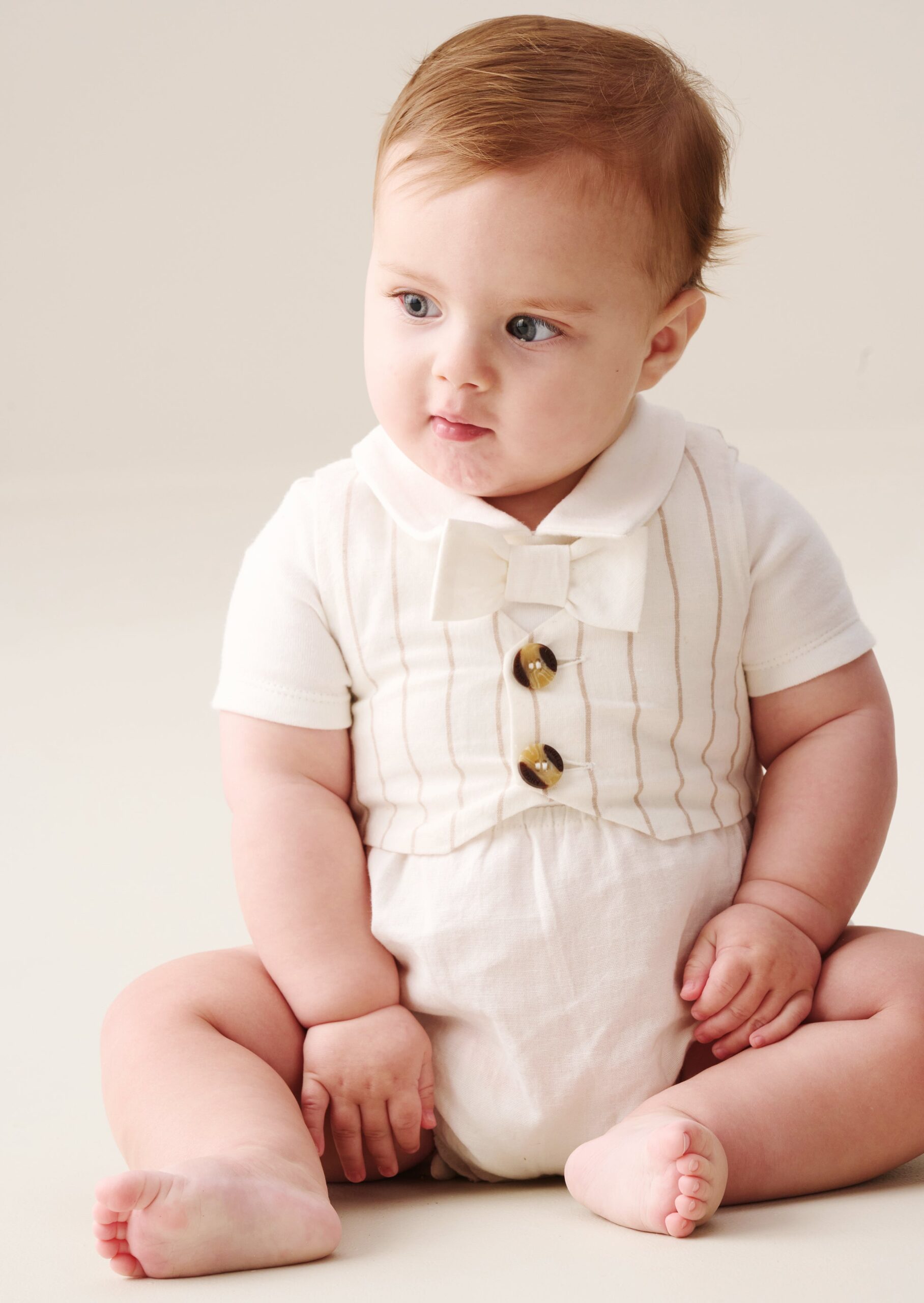 Luis Striped Smart Romper - Angel and Rocket occasionwear