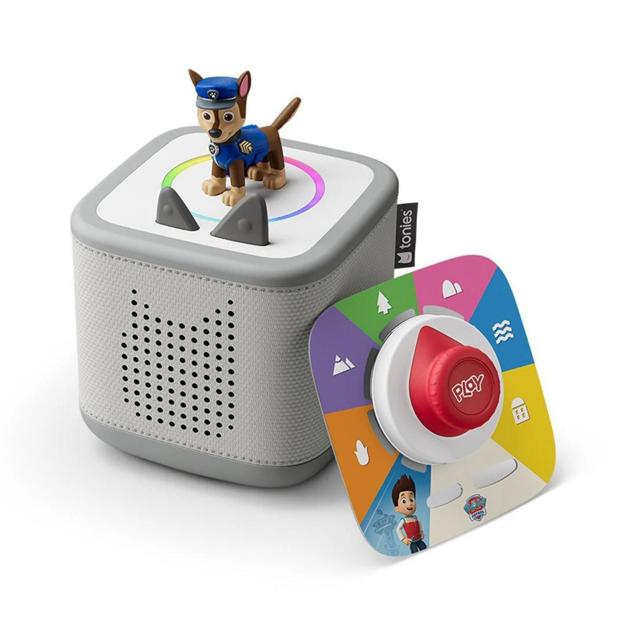 Toniebox 2 Play Set in Moon Grey with Paw Patrol Chase Tonie and Tonieplay controller