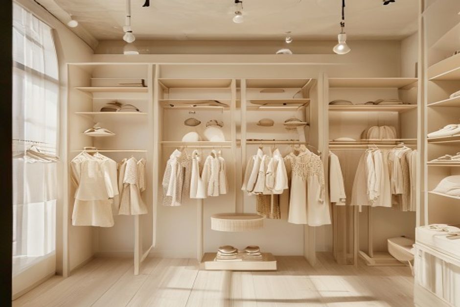 Luxury designer childrenswear on display