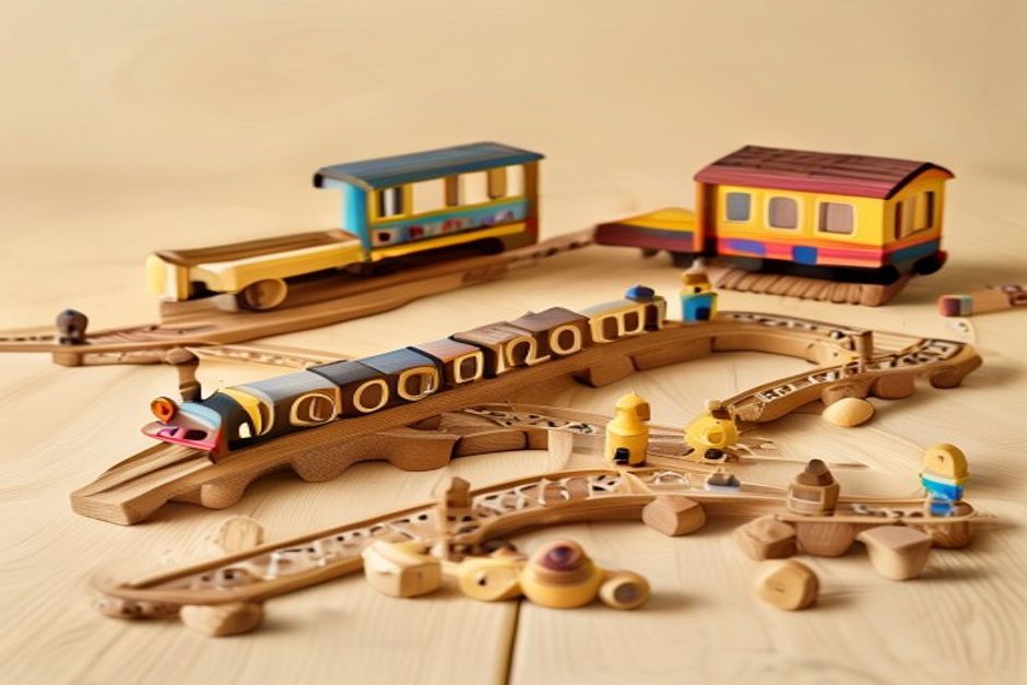 BRIO wooden railway starter set with train