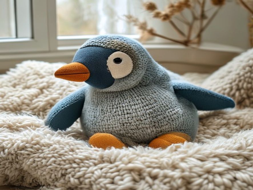 Liewood organic knitted soft toy penguin