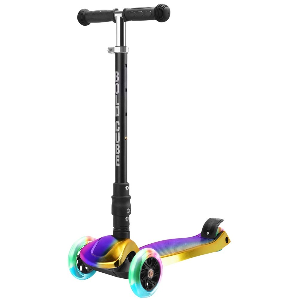 Three wheel kids scooter with light-up wheels
