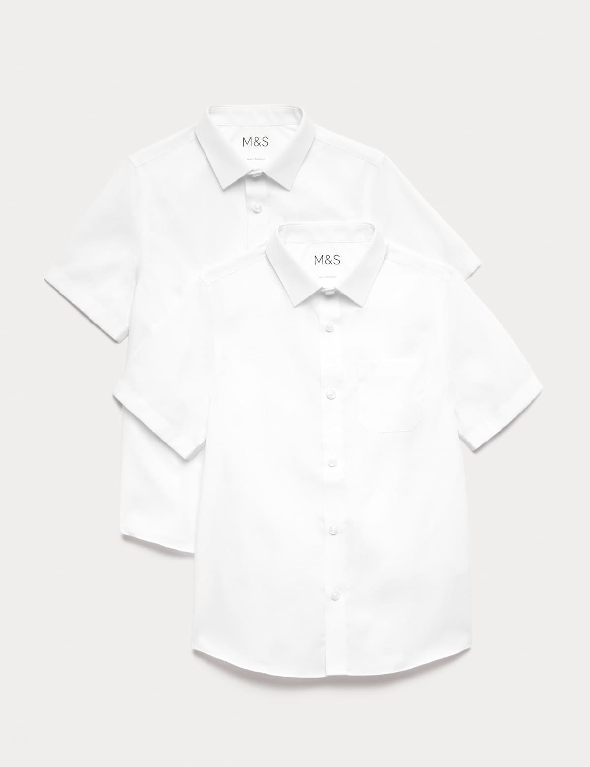 Two pack of white boys' school shirts