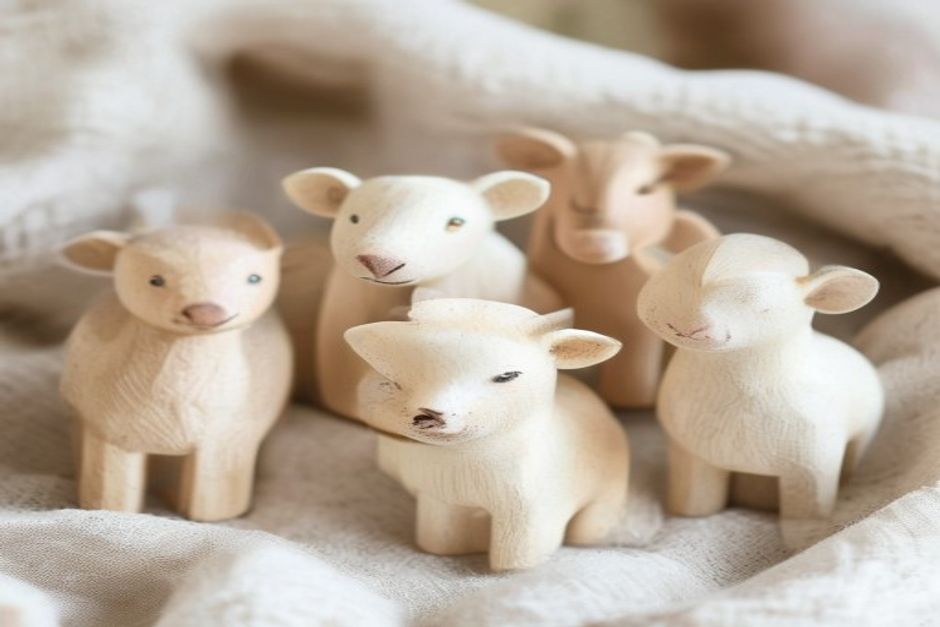 Ostheimer wooden carved animal figurines